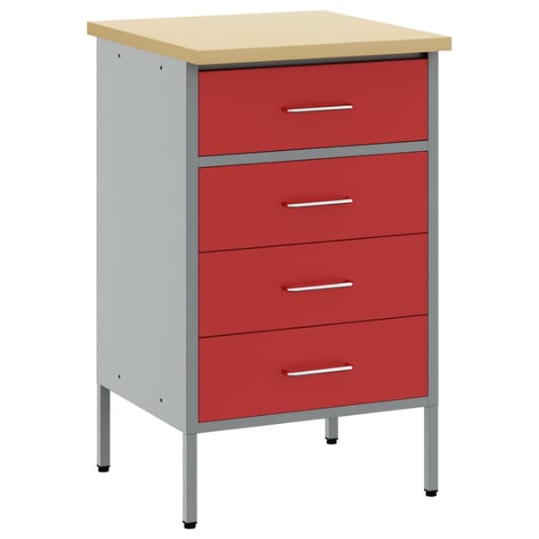 vidaXL Työkaappi Punainen 50x55x85 cm Teräs