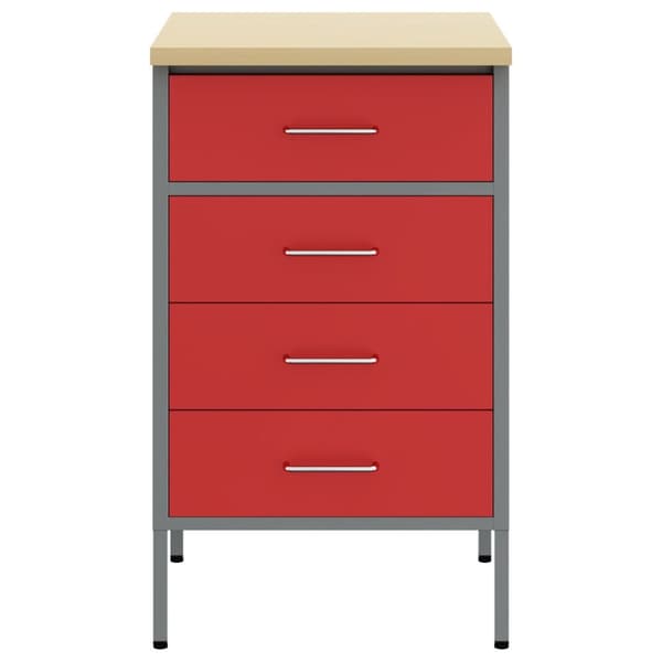 vidaXL Työkaappi Punainen 50x55x85 cm Teräs