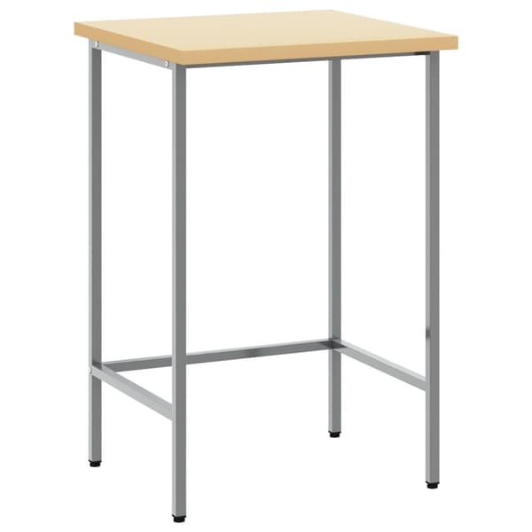 vidaXL Työpöytä Harmaa 55x55x85 cm Teräs ja Tekninen puu