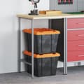 Miniatyrbild 2 av 8: vidaXL Grå Stål Justerbara fötter Industriellt hörnbord Fyrkantigt