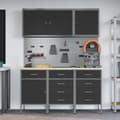 Miniatyrbild 5 av 11: vidaXL Set om 6 Svart Stål Justerbara fötter Tungt arbetskåp