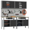 Miniatyrbilde 3 av 11: vidaXL 8-delt arbeidsbenksett svart stål