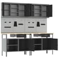 Miniatyrbilde 4 av 11: vidaXL 8-delt arbeidsbenksett svart stål
