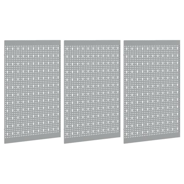 vidaXL Pehmolevyt - 3 pakkausta 15 tarvikkeella, Harmaa, 150 x 60 cm, Teräs