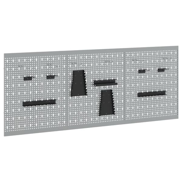 vidaXL Grå Stål H 60cm x B 50cm x D 1cm Vægmontering