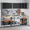 Miniatyrbilde 5 av 11: vidaXL 10-dels verktøylagringsbordsett svart konstruert tre og metall