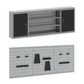 Miniatyrbild 7 av 11: vidaXL Set av 5 Svart och Grå Stål, Konstruerat trä Medium