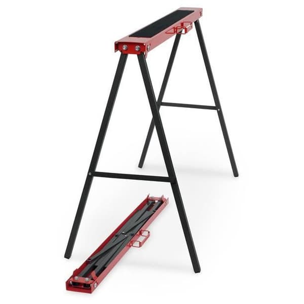 Fällbara stöd - Ej specificerat - 250kgs - Arbetshöjd 78.5 cm - Färg röd - Såld i paket