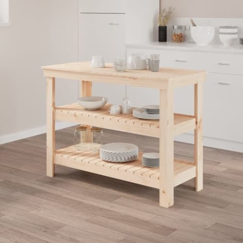 Skobänk 110,5x50x80 cm massiv furu