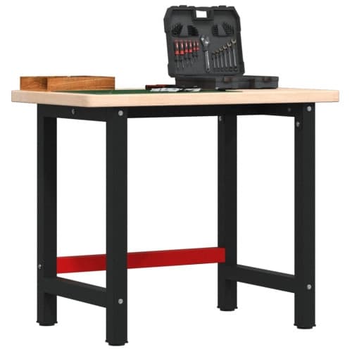 Arbetsbänk 100x60x83 cm massiv ek rektangulär