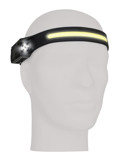 Genopladelig LED 2-i-1 pandelampe - 4 tilstande, justerbar rem