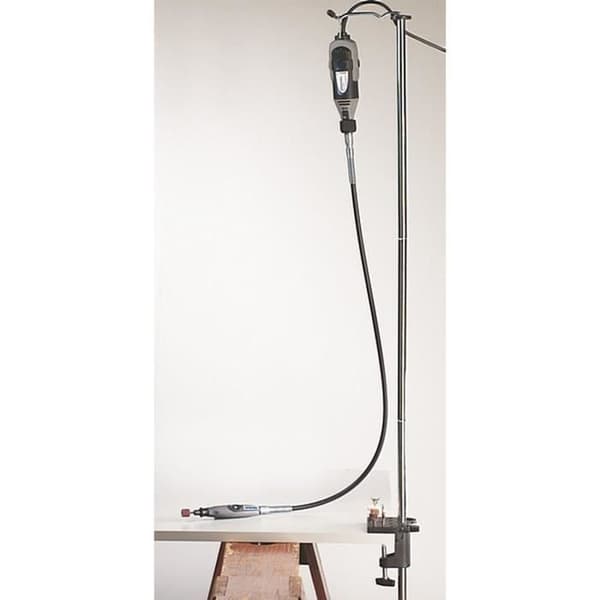 Vertikalt upphängningsstöd - DREMEL - 2222 - Stål - H: 30-107 cm - Grå