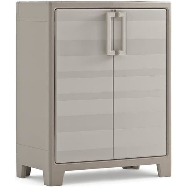Gulliver lågskåp - KETER - Sand Beige - 2 justerbara hyllplan - 80 x 44 x 100 cm