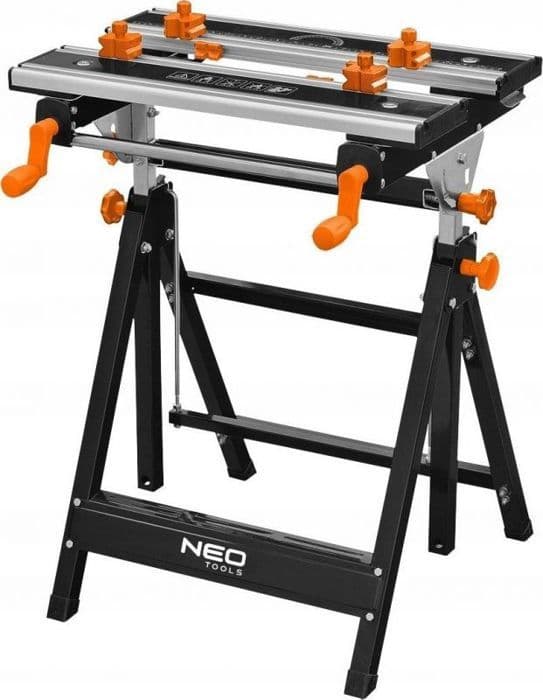 Arbetsbänk - perforeringssystem - skåp - verkstadsmöbler Neo - 44-700 - Justerbar arbetsbänk, aluminium 60 x 58 x 77-107 cm