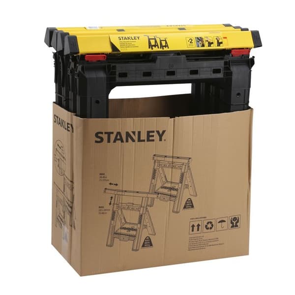 Set med 2 stycken teleskopiska hopfällbara bockar - STANLEY - STST1-70559