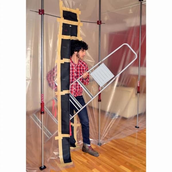 Antidamm magnetisk dörrsats för byggarbetsplats Specialrenovering - PIHER - 34110 - Stål - Brun