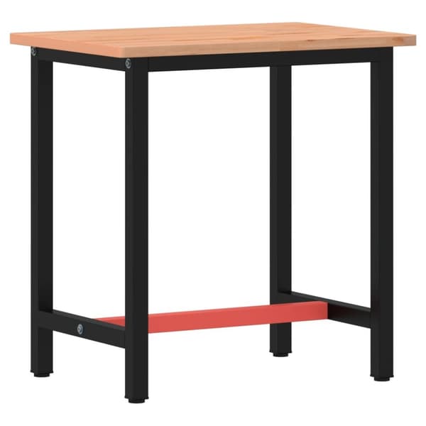 Arbetsbänk 80x55x81,5 cm massivt bokträ och metall