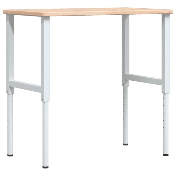 Arbetsbänk 100x60x(71,5-98) cm massiv ek rektangulär