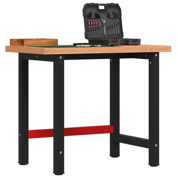 Arbetsbänk 100x60x83 cm massiv bok rektangulär