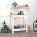 Miniatyrbild 1 av 2: Skobänk vit 80x50x80 cm massiv furu