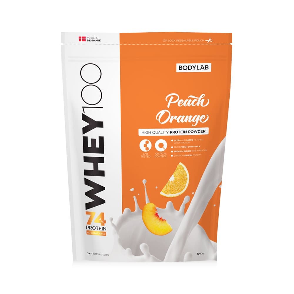 BodyLab Whey 100 Protein Powder Peach/Orange (1kg)