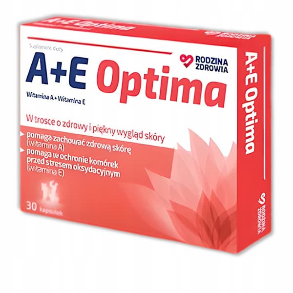 A+E Optima Vitamin A+E Hälsofamilj 30 kapslar.