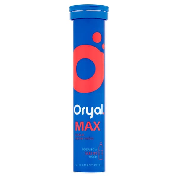 Oryal MAX 15 moussetabletter. Hallonelektrolyter