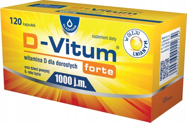 D-Vitum Forte 1000 IE 120 kapslar