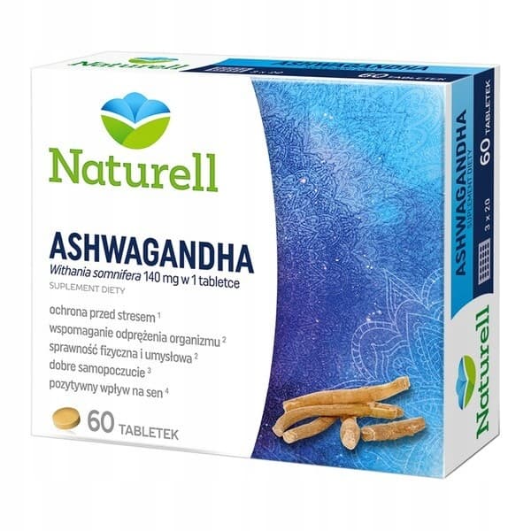 ASHWAGANDHA NATURELL för stress och ansträngning 60 tabletter