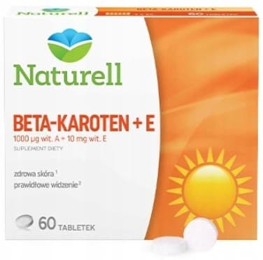 Naturell Betakaroten + E-vitaminer 60 tabletter