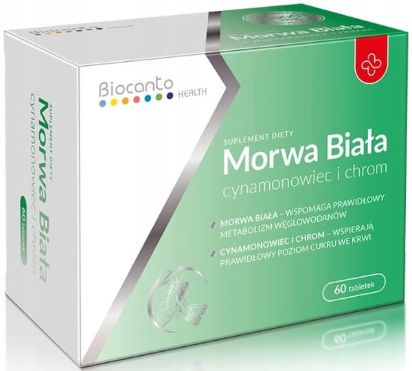 BIOCANTO Vitt mullbär, kanel och krom 60 tabletter