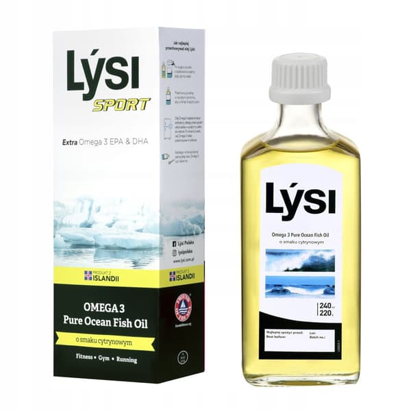 Lysi Sport Omega-3 Pure EPA DHA torskleverolja citronsmak 240 ml
