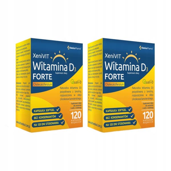 XENIVIT Vitamin D3 Forte 4000 IE 120 kapslar