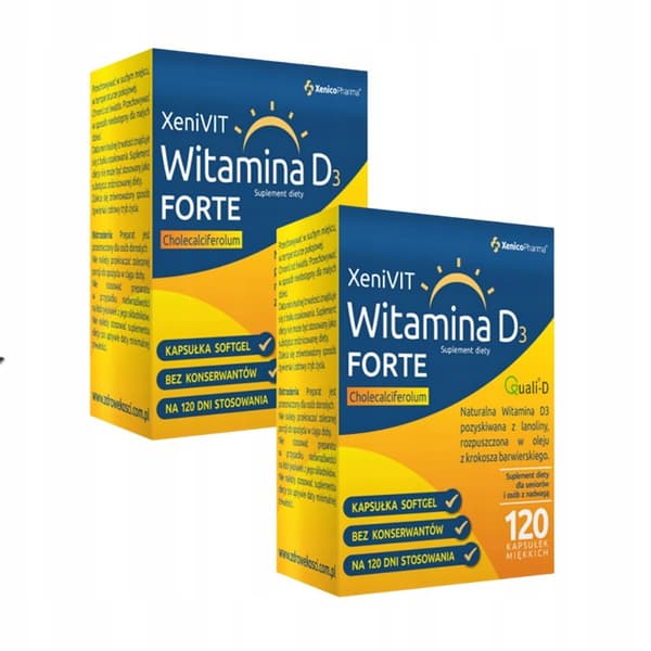 XENIVIT Vitamin D3 Forte 4000 IE 120 kapslar