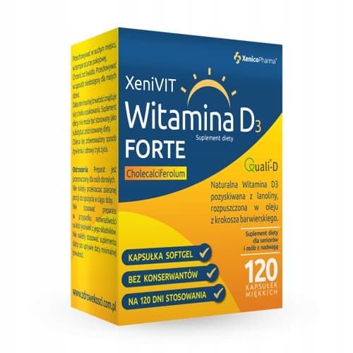 XENIVIT Vitamin D3 Forte 4000 IE 120 kapslar