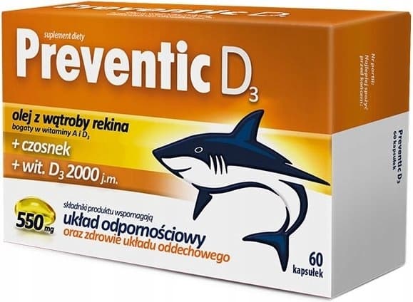 Preventic D3 60 kapslar IMMUNITET VITAMIN D3 VITLÖK
