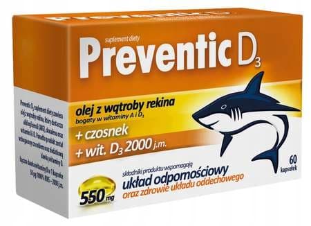 Preventic D3 60 kapslar IMMUNITET VITAMIN D3 VITLÖK