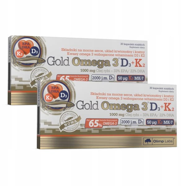OLIMP GOLD OMEGA 3 D3 + K2 30 kapslar