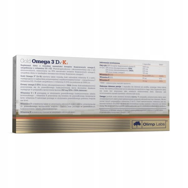 OLIMP GOLD OMEGA 3 D3 + K2 30 kapslar