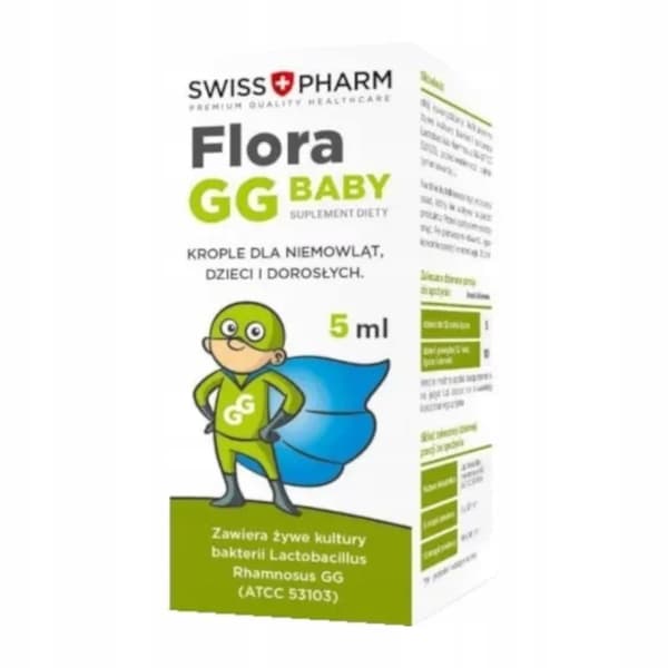 Flora GG Baby probiotika för barndroppar SwissPharm 5 ml