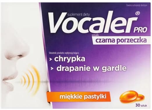 VOCALER PRO halstabletter med smak av svarta vinbär Aflofarm 30 halstabletter