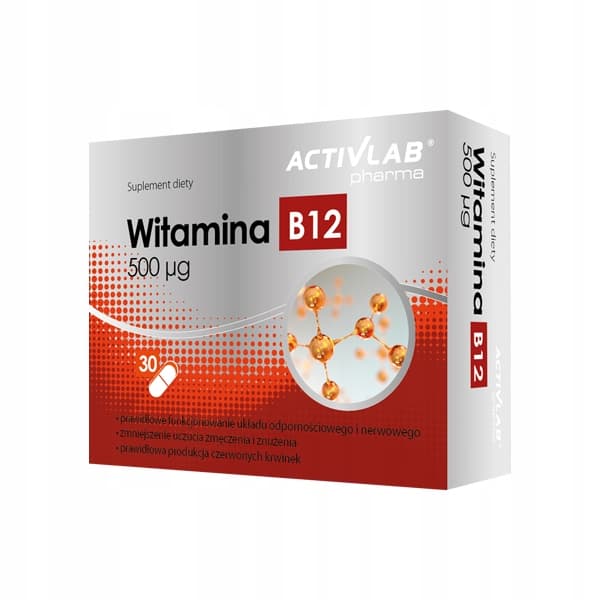 ActivLab Vitamin B12 500µg 30 kapslar. Metabolism