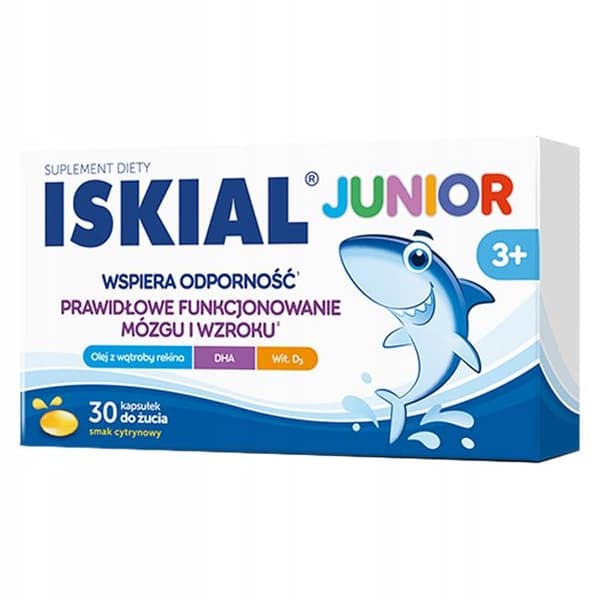 ISKIAL JUNIOR DHA vitamin D immunitet för barn USP Health 30 kapslar