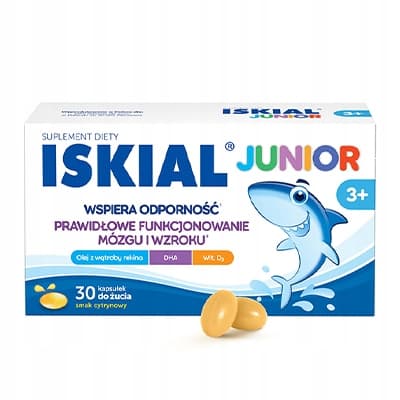 ISKIAL JUNIOR DHA vitamin D immunitet för barn USP Health 30 kapslar