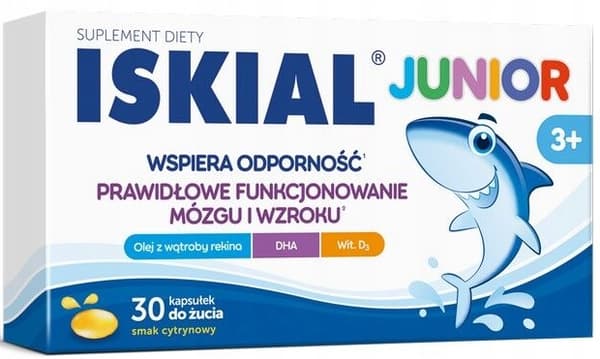ISKIAL JUNIOR DHA vitamin D immunitet för barn USP Health 30 kapslar