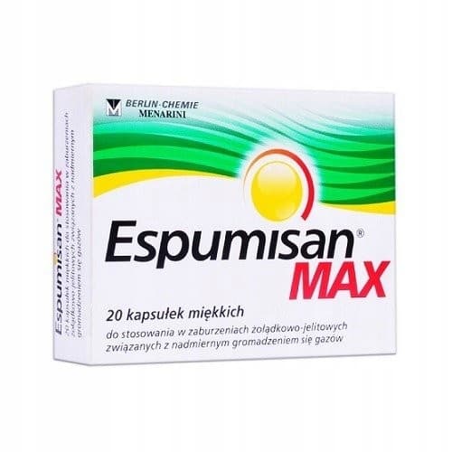 Espumisan Max 20 kapslar Uppblåsthet Gaser i tarmarna