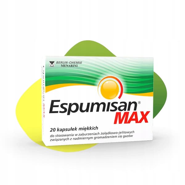 Espumisan Max 20 kapslar Uppblåsthet Gaser i tarmarna