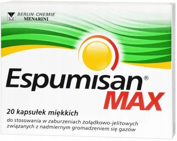 Espumisan Max 20 kapslar Uppblåsthet Gaser i tarmarna