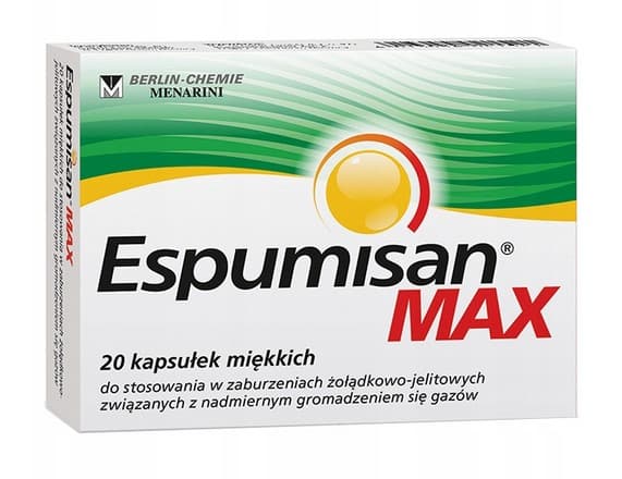 Espumisan Max 20 kapslar Uppblåsthet Gaser i tarmarna