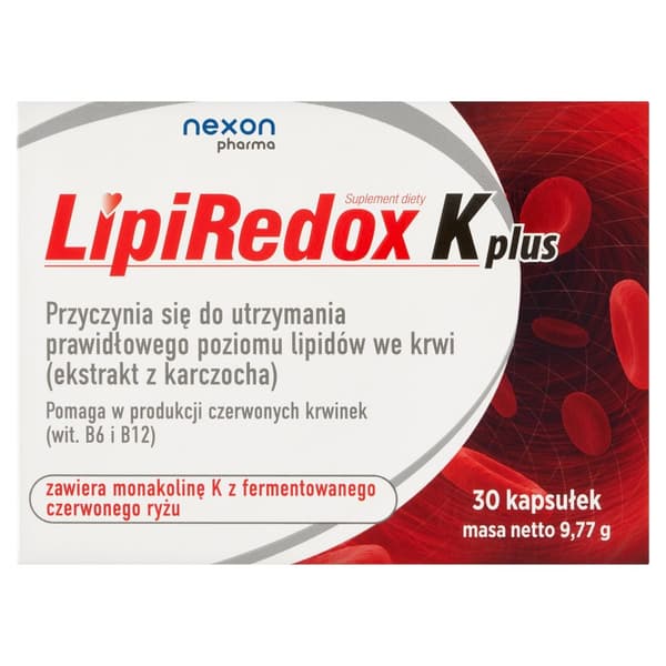 LIPIREDOX K PLUS kolesterol vitamin B 30 kapslar